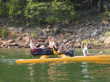 Seacycle Limo gives you comfortable all day seating at top rated speeds for human powered watercraft. Made in USA.